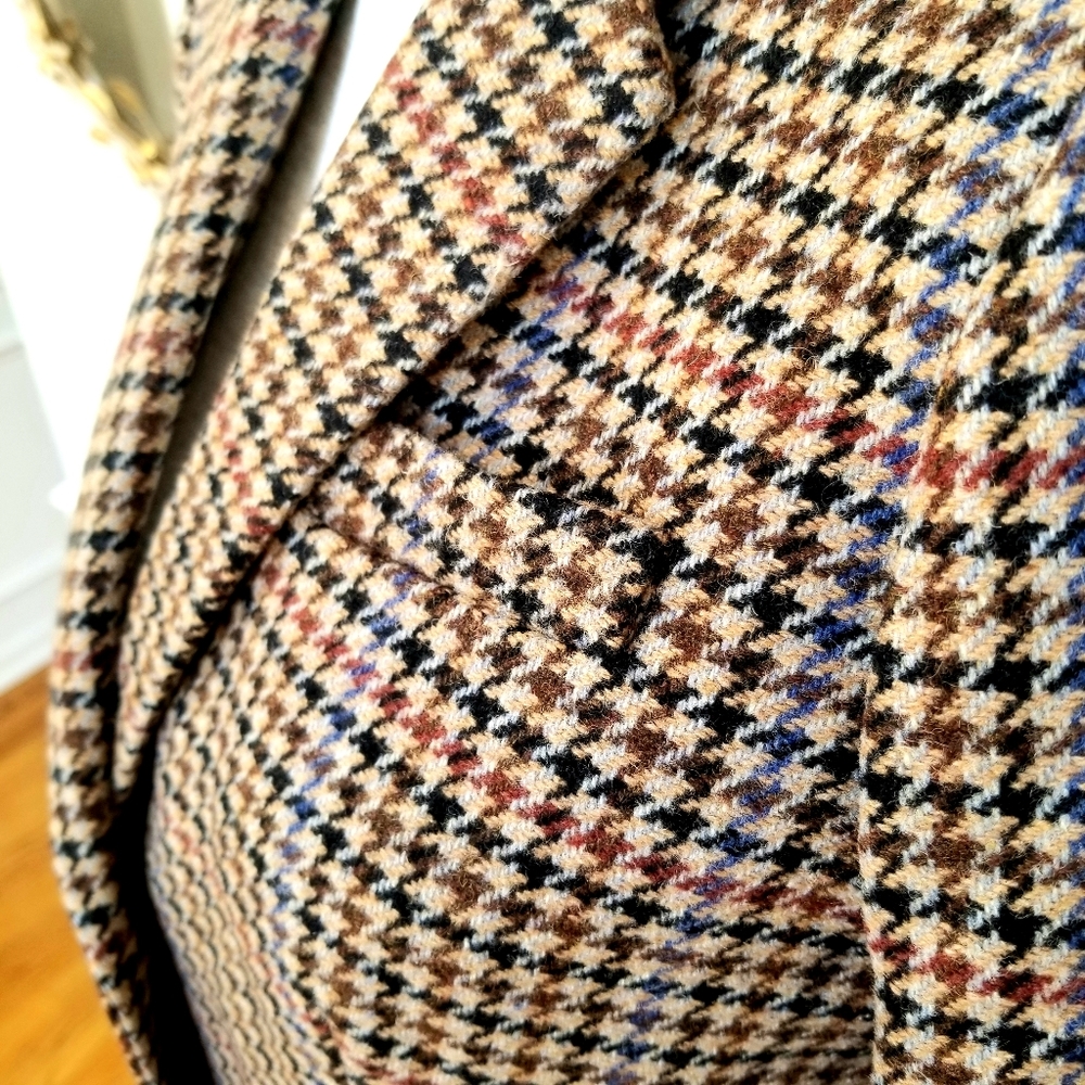 🆕️ J CREW Houndstooth Schoolboy Blazer Brown - Picture 2 of 8